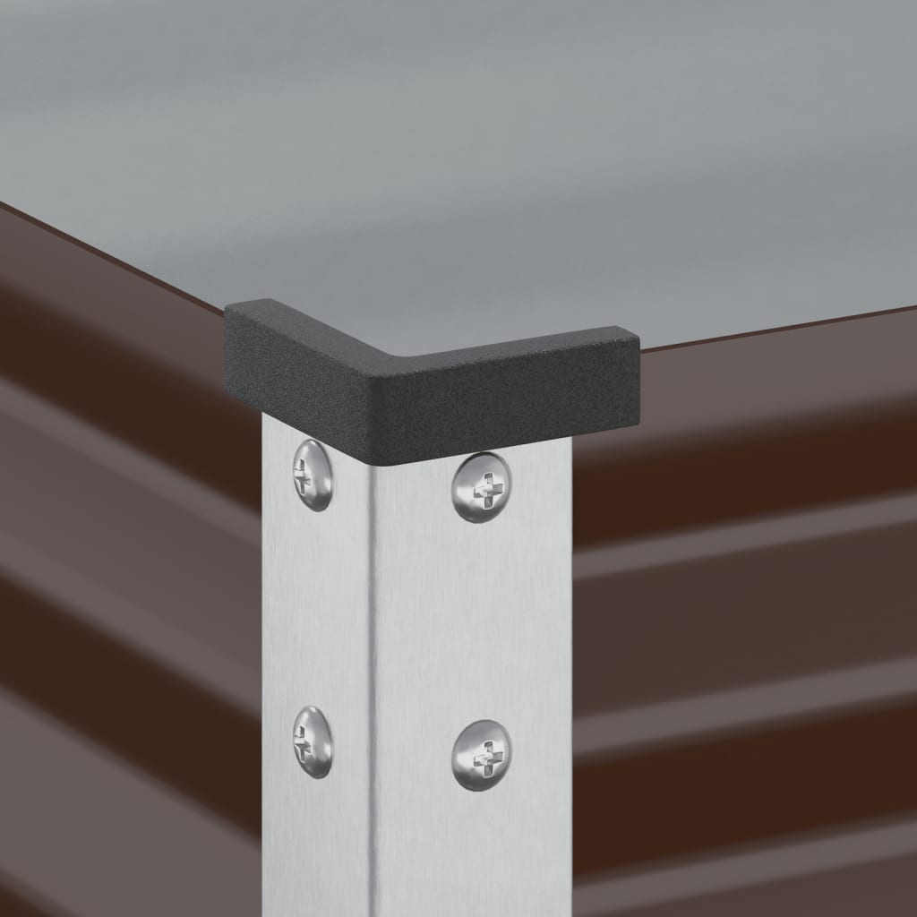 Garden Planter Brown 100x45x90 cm Steel