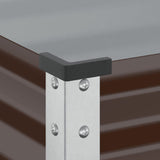 Garden Planter Brown 100x45x90 cm Steel