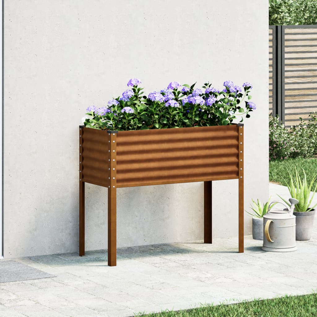 Garden Planter 100x41x90 cm Weathering Steel