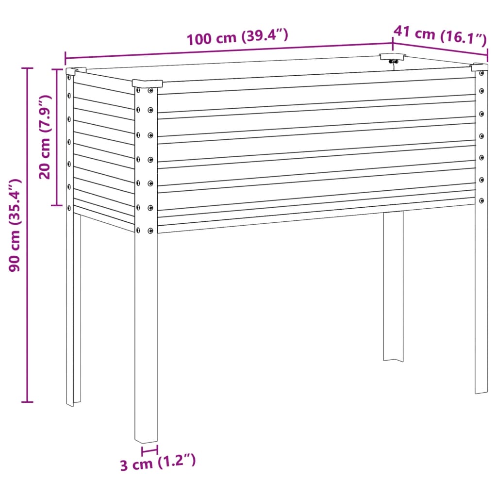 Garden Planter 100x41x90 cm Weathering Steel