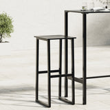 Bar Stools 4 pcs Black 38x38x80 cm Powder-coated Steel