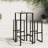 Bar Table Black 50x50x110 cm Powder-coated Steel