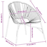 Garden Egg Chair Black and Light Grey Poly Rattan