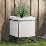 Garden Planter White 40x40x50 cm Solid Wood Pine