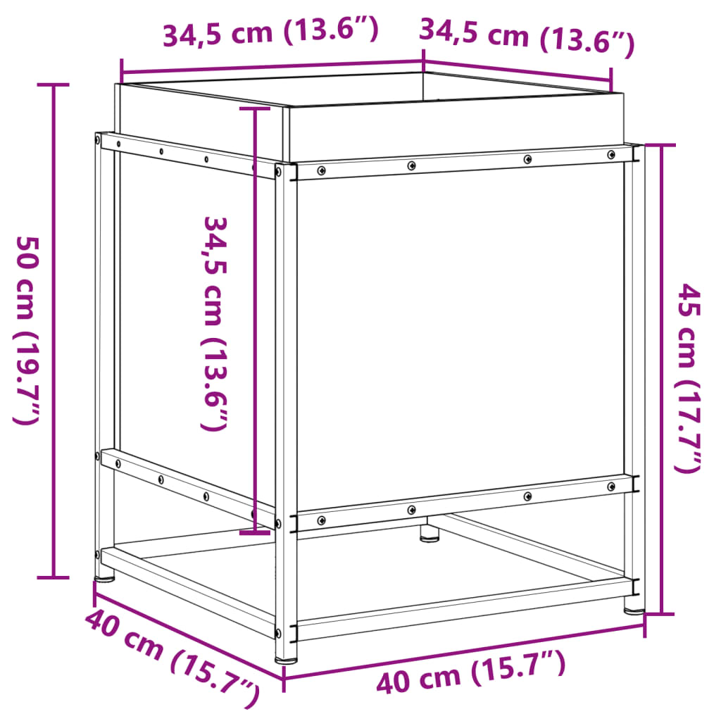 Garden Planter 40x40x50 cm Impregnated Wood Pine