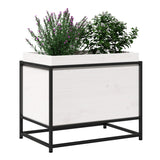 Garden Planter White 60x40x50 cm Solid Wood Pine