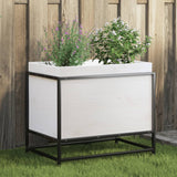 Garden Planter White 60x40x50 cm Solid Wood Pine