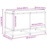 Garden Planter White 80x40x50 cm Solid Wood Pine