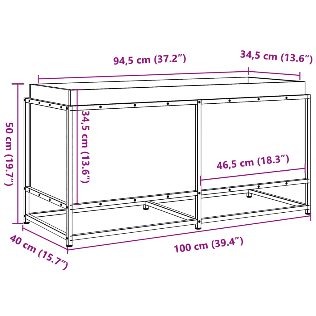 Garden Planter 100x40x50 cm Solid Wood Douglas