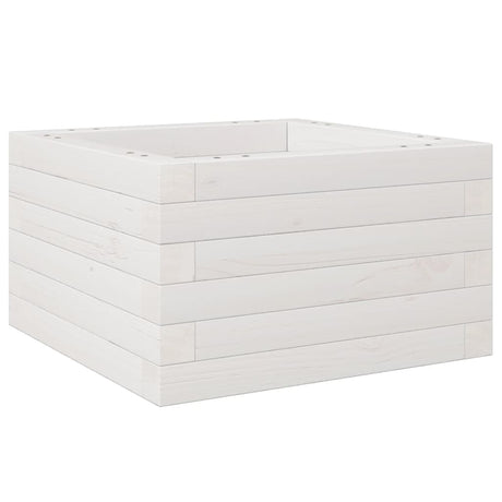 Garden Planter White 40x40x23 cm Solid Wood Pine