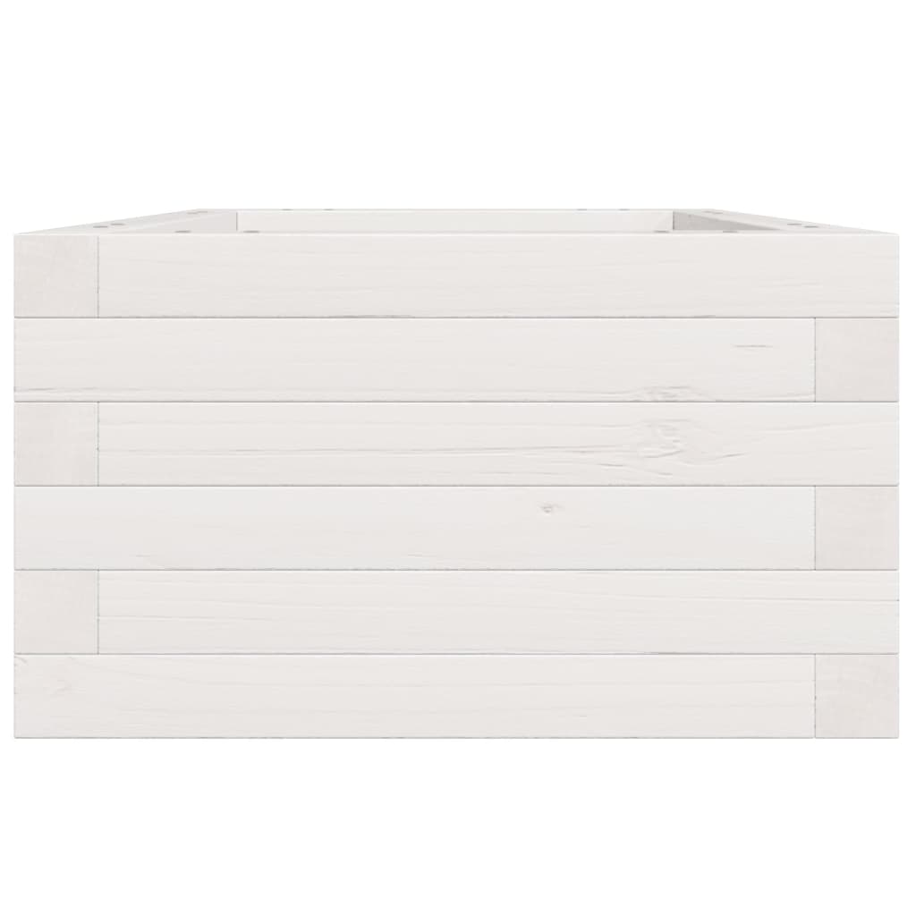 Garden Planter White 40x40x23 cm Solid Wood Pine