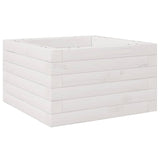 Garden Planter White 40x40x23 cm Solid Wood Pine