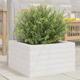 Garden Planter White 40x40x23 cm Solid Wood Pine