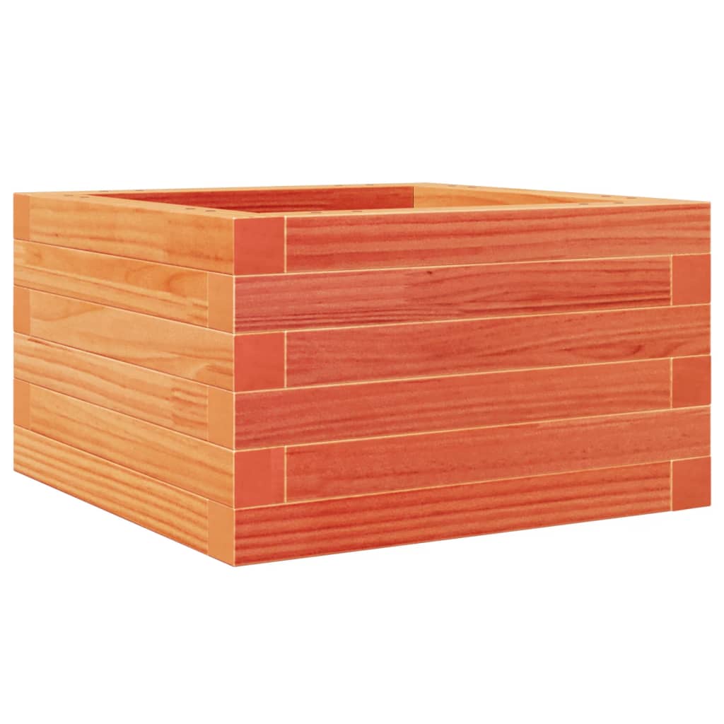 Garden Planter Wax Brown 40x40x23 cm Solid Wood Pine