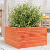 Garden Planter Wax Brown 40x40x23 cm Solid Wood Pine