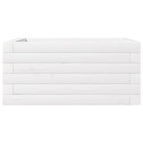 Garden Planter White 50x50x23 cm Solid Wood Pine
