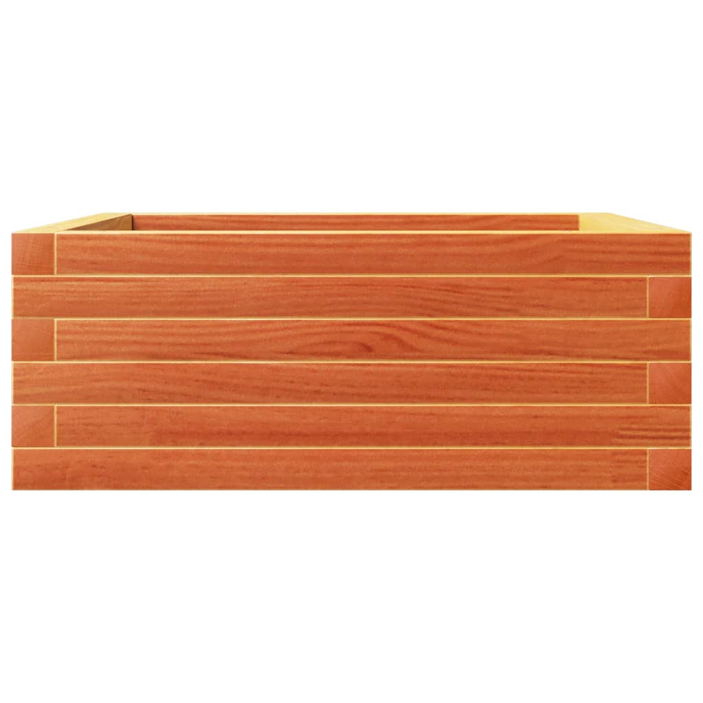 Garden Planter Wax Brown 60x60x23 cm Solid Wood Pine