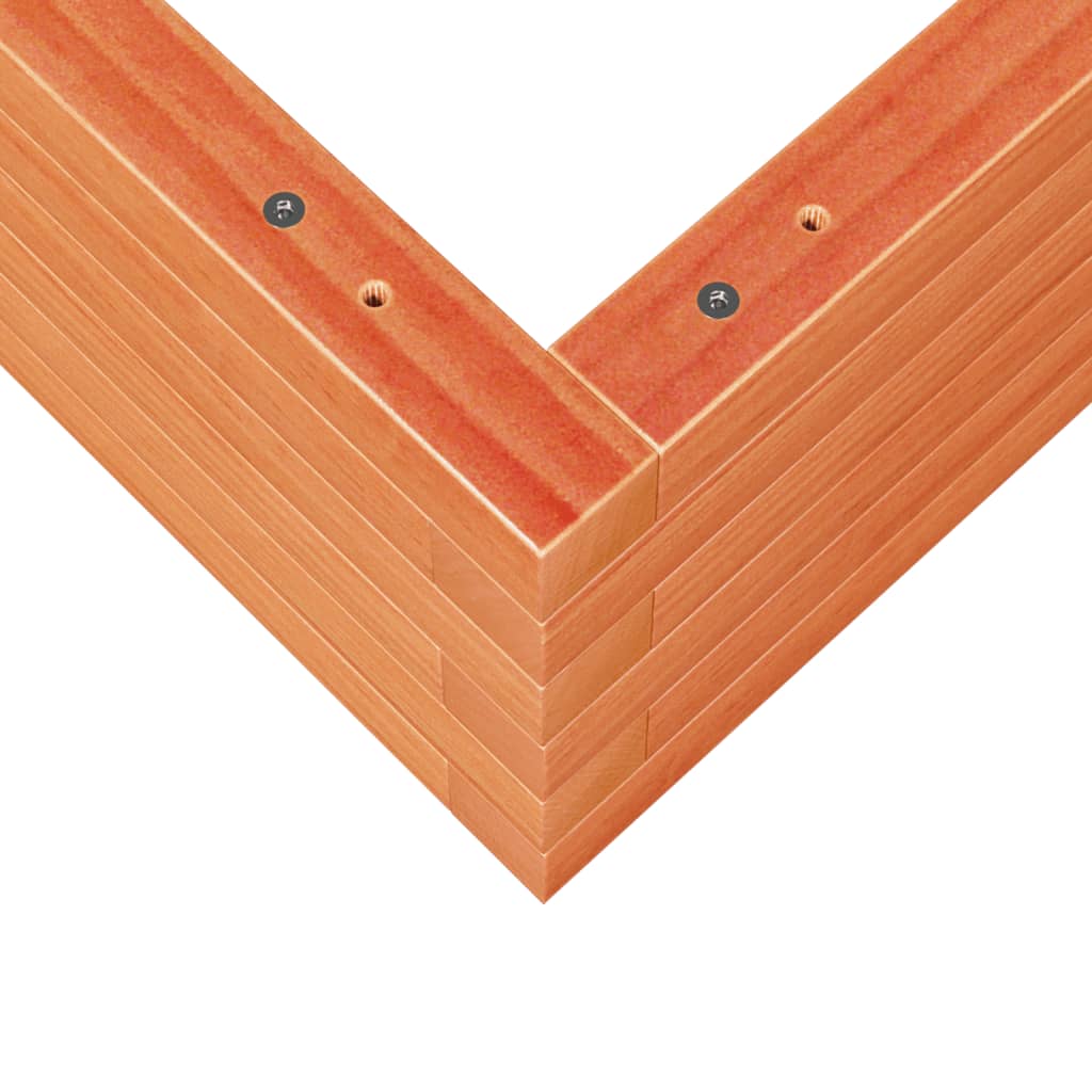 Garden Planter Wax Brown 60x60x23 cm Solid Wood Pine