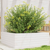 Garden Planter White 70x70x23 cm Solid Wood Pine