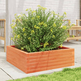 Garden Planter Wax Brown 70x70x23 cm Solid Wood Pine