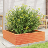 Garden Planter Wax Brown 80x80x23 cm Solid Wood Pine