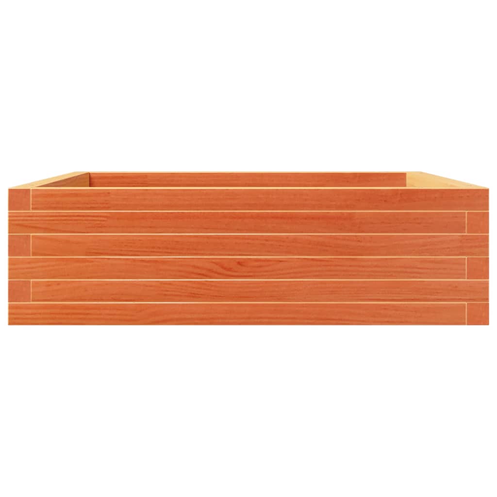 Garden Planter Wax Brown 80x80x23 cm Solid Wood Pine