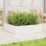 Garden Planter White 90x90x23 cm Solid Wood Pine