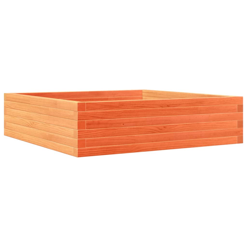 Garden Planter Wax Brown 90x90x23 cm Solid Wood Pine