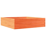 Garden Planter Wax Brown 90x90x23 cm Solid Wood Pine