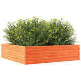 Garden Planter Wax Brown 90x90x23 cm Solid Wood Pine