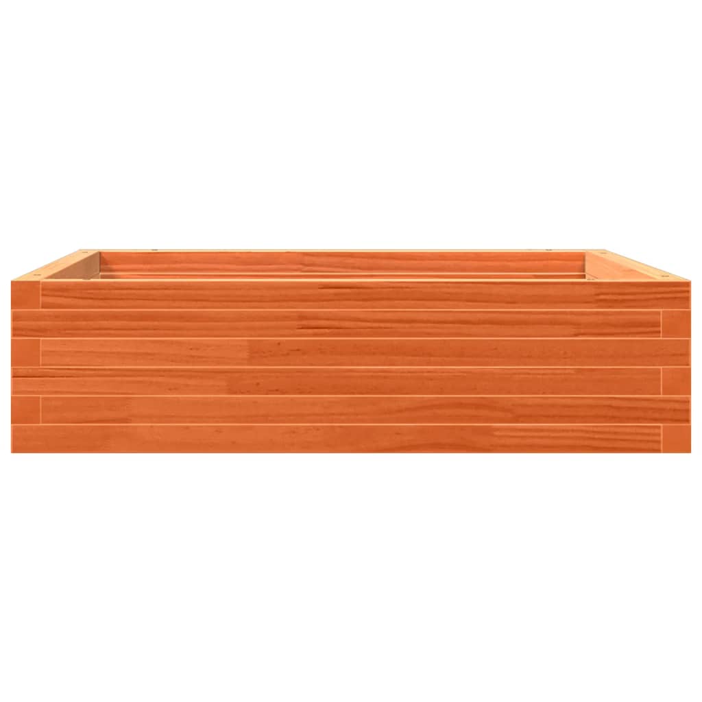 Garden Planter Wax Brown 90x90x23 cm Solid Wood Pine