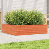 Garden Planter Wax Brown 90x90x23 cm Solid Wood Pine