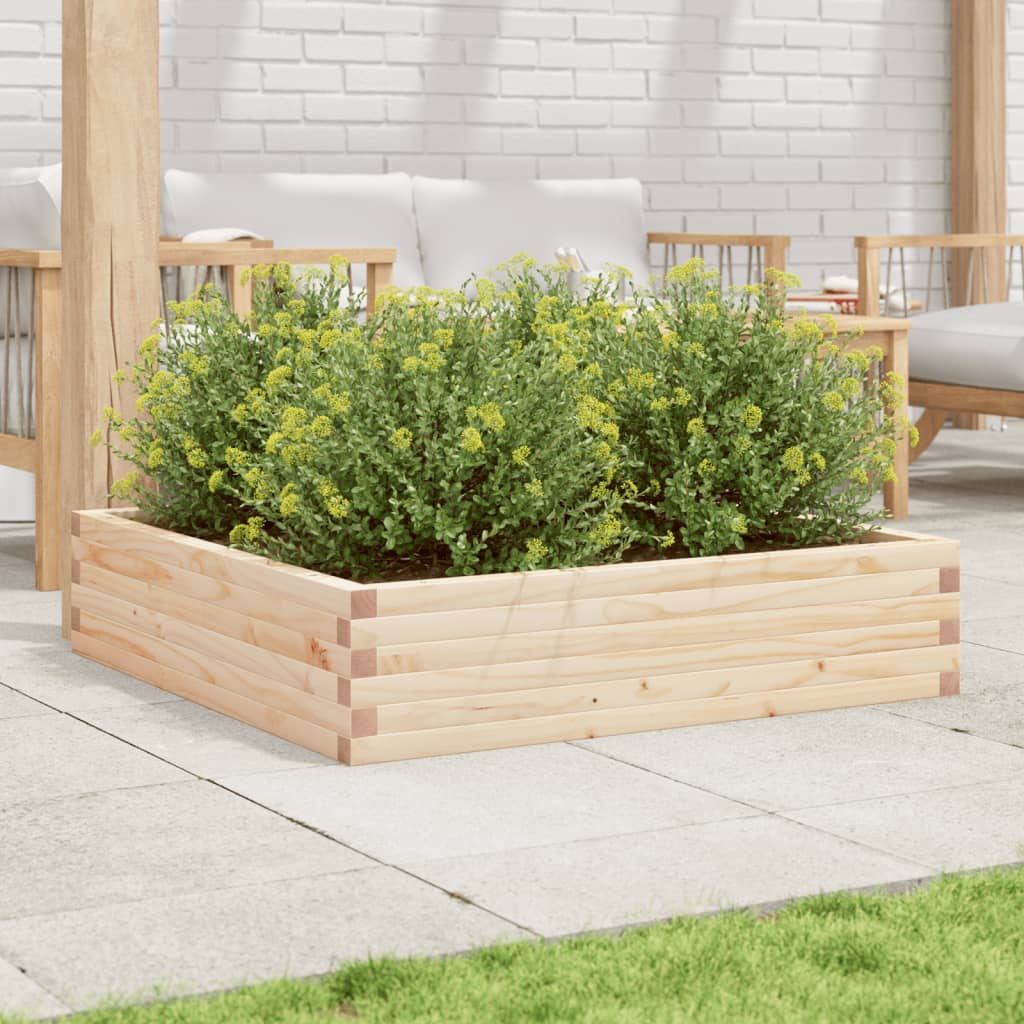 Garden Planter 100x100x23 cm Solid Wood Pine