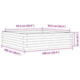 Garden Planter 100x100x23 cm Solid Wood Pine