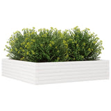 Garden Planter White 100x100x23 cm Solid Wood Pine