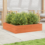 Garden Planter Wax Brown 100x100x23 cm Solid Wood Pine