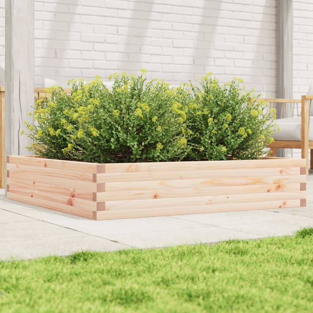 Garden Planter 110x110x23 cm Solid Wood Pine