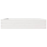 Garden Planter White 110x110x23 cm Solid Wood Pine