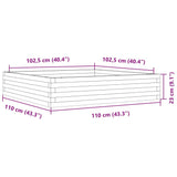 Garden Planter 110x110x23 cm Impregnated Wood Pine