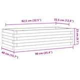 Garden Planter 90x40x23 cm Solid Wood Pine