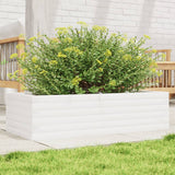 Garden Planter White 90x40x23 cm Solid Wood Pine