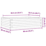 Garden Planter 90x60x23 cm Solid Wood Pine