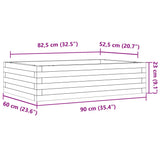 Garden Planter 90x60x23 cm Impregnated Wood Pine