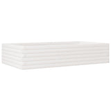 Garden Planter White 110x60x23 cm Solid Wood Pine