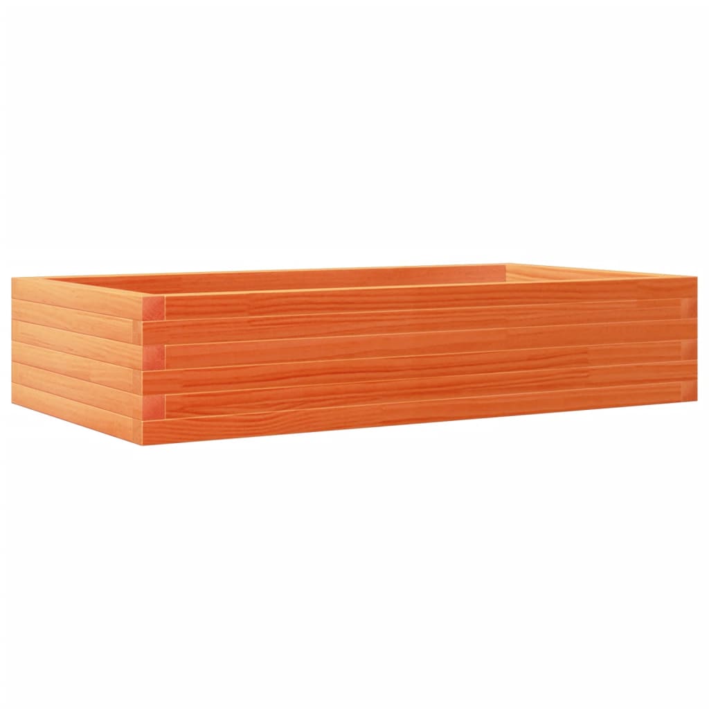 Garden Planter Wax Brown 110x60x23 cm Solid Wood Pine