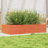 Garden Planter Wax Brown 110x60x23 cm Solid Wood Pine