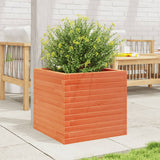 Garden Planter Wax Brown 50x50x45.5 cm Solid Wood Pine