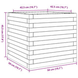 Garden Planter Wax Brown 50x50x45.5 cm Solid Wood Pine