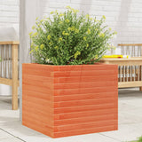 Garden Planter Wax Brown 50x50x45.5 cm Solid Wood Pine