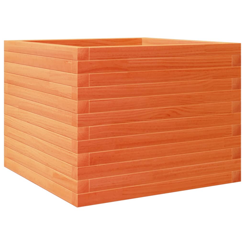 Garden Planter Wax Brown 60x60x45.5 cm Solid Wood Pine